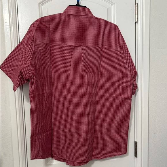 Chaps Men's Red Gingham Button Down Shirt - Picture 5 of 5